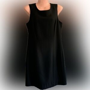 Paniz New York Black A-line Sleeveless Knee Length Dress Zipper Back Size 6